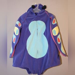 🦋 Carter's Purple Fleece Butterfly Costume Toddler Girls' 18 Months One Piece